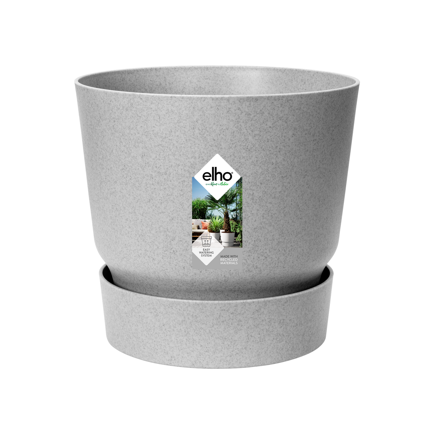 Elho Greenville Round pot, grey - D39 x H37