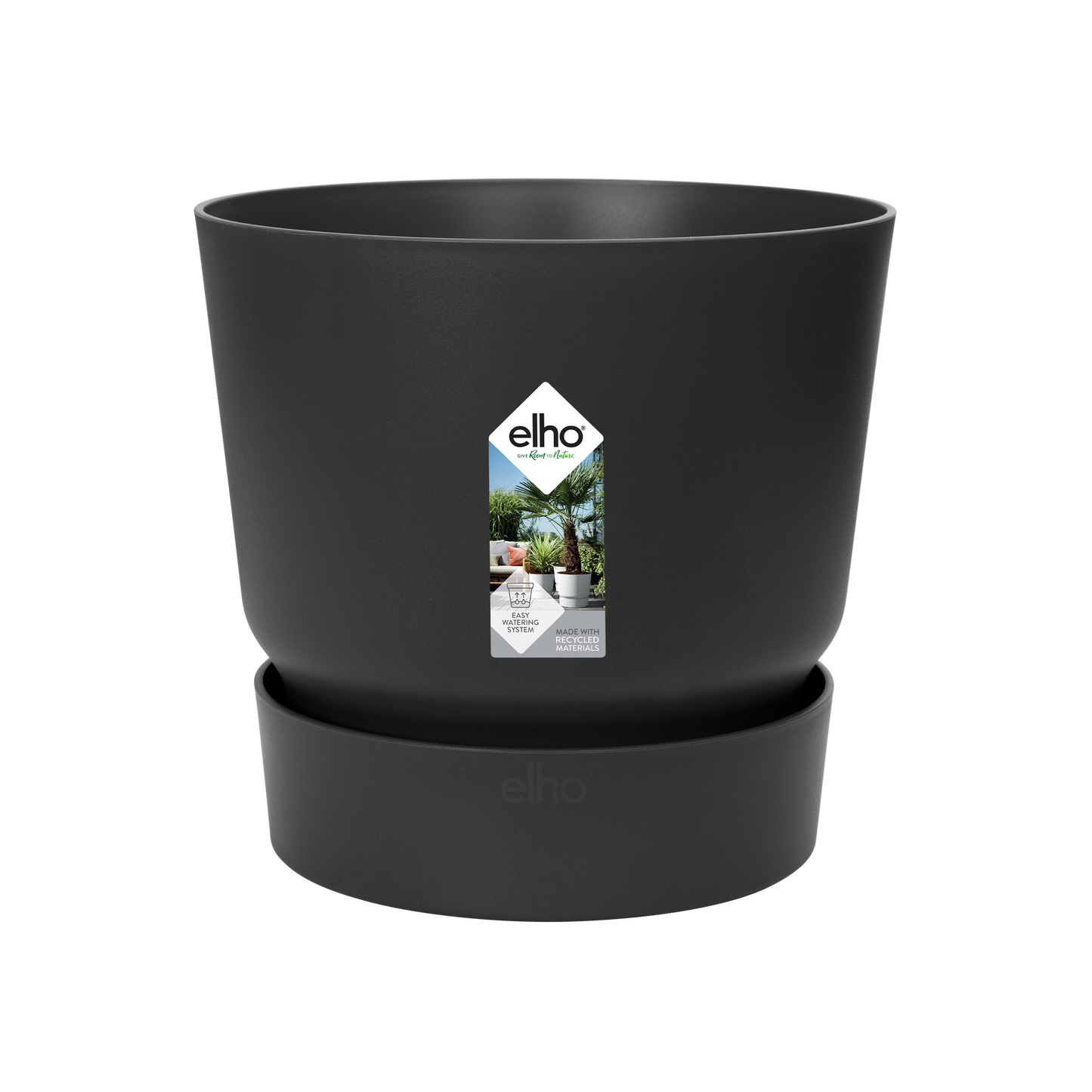 Elho Greenville Round black pot - D39 x H37