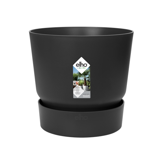 Elho Greenville Round black pot - D39 x H37