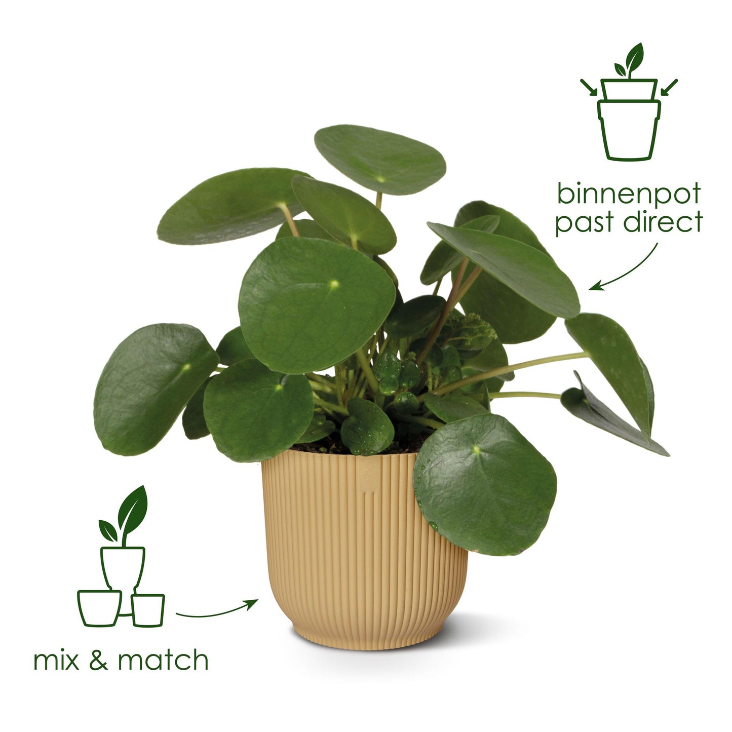 Pot elho Vibes Fold Round white - D18 x H17